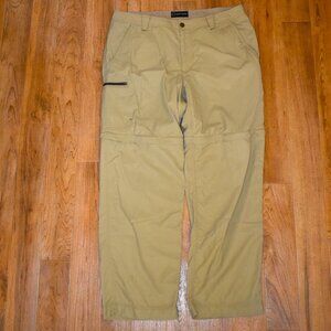 SCOTTeVEST TEC Lightweight Tan Convertible Pants Sz 38 x 32